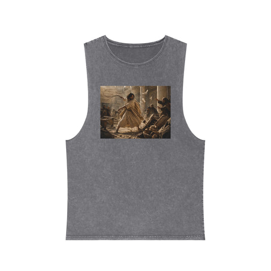 Flipping Tables - Unisex Stonewash Tank Top